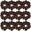 Picture of Sufermoe 12 Pcs Satin Silk Hair Scrunchies, 4.5 Inch Dark Brown Soft Hair Ties for Women and Girls, Hair Accessories for Different Hairstyles and Occasions