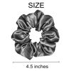 Picture of Sufermoe 12 Pcs Satin Silk Hair Scrunchies, Dark Gray (4.5 Inch), Hair Ties for Women and Girls