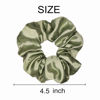 Picture of Sufermoe 12 Pcs Soft Satin Silk Hair Scrunchies, 4.5 Inch, Light Gray Green, Hair Ties for Women and Girls, Hair Accessories