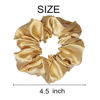 Picture of 12 Pcs Satin Silk Scrunchies and Hair Accessories - Soft Ties, Fashion Bands, Bows, Ropes, Elastic Bracelets, Ponytail Holders for Women and Girls (4.5 Inch, Dark Gold)