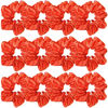 Picture of Sufermoe 12 Pcs Satin Silk Hair Scrunchies, Orange (4.5 Inch) Soft Hair Ties for Women and Girls, Hair Accessories for Different Hairstyles and Occasions