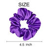 Picture of Sufermoe 12 Pcs Satin Silk Hair Scrunchies, 4.5 Inch, Hair Ties, Hair Bands, Ponytail Holders, Dark Purple, Hair Accessories for Women and Girls