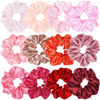 Picture of Sufermoe 12 Pcs Satin Silk Hair Scrunchies, Assorted Red, 4.5 Inch Hair Ties for Women Girls