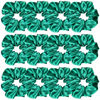 Picture of Sufermoe 12 Pcs Satin Silk Hair Scrunchies, Dark Green (4.5 Inch), Hair Ties, Hair Bands, and Ponytail Holders for Women and Girls