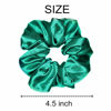 Picture of Sufermoe 12 Pcs Satin Silk Hair Scrunchies, Dark Green (4.5 Inch), Hair Ties, Hair Bands, and Ponytail Holders for Women and Girls