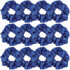 Picture of Sufermoe 12 Pcs Satin Silk Hair Scrunchies, Dark Blue (4.5 Inch), Hair Ties and Accessories for Women and Girls