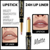 Picture of evpct 1Pcs Nude Brown Velvet Matte Lip Liner and Lipstick Combo Set Kit for Women, DNM Magic 24 Hours Lipstick and Lip Liner Makeup Set Stain Long Lasting Waterproof labial, 48#