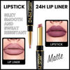 Picture of evpct 1Pcs More Mauve Lip Liner and Lipstick Set Kit for Women, DNM Matte Lips Kit with Lip Liner Lip Stains Long Lasting Waterproof 24 Hour Lipstick and Lip Liners Combo Lipliners Pencil 28#