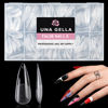 Picture of UNA GELLA Long Stiletto Gel x Nail Tips Full Cover 312pcs Half Matte Stiletto Gel x Tips Press On Nails for Faster Gel x Nail Extension, Clear False Fake Acrylic Nails 12 Sizes for Her