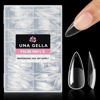 Picture of UNA GELLA Stiletto gel x nail tips Full Cover 312Pcs No C Curve Stiletto Nail Tips Pre-buff Press On Nails Half Matte stiletto almond gel x tips for Nail Extension DIY Salon 12 Sizes