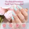 Picture of UNA GELLA Medium Square Gel Nail Tips Half Matte 312pcs Medium Square Gel x Nails Full Cover False Acrylic Nails Tips for Press On Nails DIY Art Salon Nail Extensions, 12 Sizes