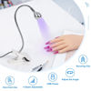 Picture of AORAEM U V Nail Lamp,Sliver 3W U V Light for Nails 35NM U V Gel X Nail Lamp with Gooseneck and Clamp for Gel Nail (AA-Silver)