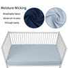 Picture of GUNTAIL Baby Crib Sheets for Boys Girls, 2 Pack Fitted Crib Sheet for Standard Crib and Toddler Mattress, Soft Microfiber Baby Sheet 52x28x8in (Navy & Gray)