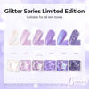 Picture of modelones Purple Glitter Gel Nail Polish Set, 6 Colors Shimmer Violet Mermaid Gel Polish Cat Eye Sparkle gel nail Soak Off Led Nail Gel Polish for Women Girl DIY Nail Art Gift