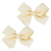 Picture of 3 Inch Grosgrain Bow for Little Girls- Set of 2 (Ivory)