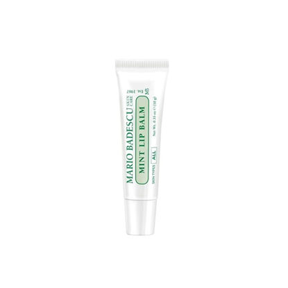 Picture of Mario Badescu Moisturizing Mint Lip Balm for Dry Cracked Lips, Infused with Coconut Oil and Shea Butter, Ultra-Nourishing Lip Care Moisturizer for Soft, Smooth and Supple Lips, 0.35 Oz