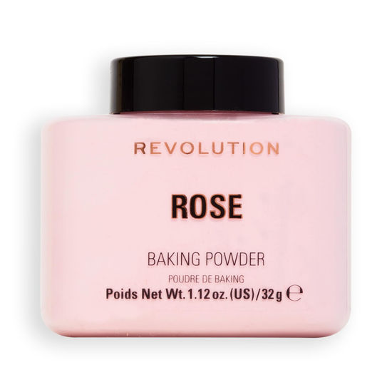 Picture of Revolution Beauty, Loose Baking Powder, Makeup Setting Powder, Long Lasting Coverage, Mattifies & Reduces Shine, Rose, 1.13 Oz