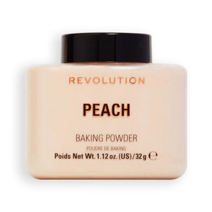 Picture of Revolution Beauty, Loose Baking Powder, Makeup Setting Powder, Long Lasting Coverage, Mattifies & Reduces Shine, Peach, 1.13 Oz