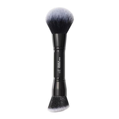 Picture of e.l.f. Dual-Ended Cream + Powder Brush, Two-in-One Makeup Brush For Creating A Gorgeous, Airbrushed-looking Complexion, Vegan & Cruelty-free