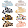 Picture of laxizar Hair Claw Clips 8 Pack Tortoise Barrettes Rectangle Shape Clips 3 Inch Fashion Hair Clips for Women