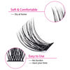 Picture of Individual Lashes 168pcs D Curl Lash Clusters Mixed Length Individual Lash Extensions Cluster Lashes DIY Lash Extension Supplies Eyelash Clusters (F3-0.07D, 12-18mm)