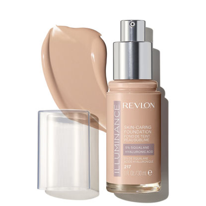 Picture of Revlon Illuminance Skin-Caring Liquid Foundation, Hyaluronic Acid, Hydrating and Nourishing Formula with Medium Coverage, 217 Beige (Pack of 1)