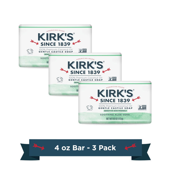 Picture of Kirk's Gentle Castile Soap - Soothing Aloe Vera, 3 Count