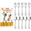 Picture of VITEVER 10-Piece Toddler Utensils, Kids Stainless Steel Silverware Set, Children Safe Forks and Spoons - Mirror Polished, Dishwasher Safe