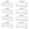 Picture of LuSeren 8 Pack ClearHair Clips for Women 4.3 Inch Large Hair Claw Clips for Women Thin Thick Curly Hair, Big Banana Clips,Strong Hold jaw clips