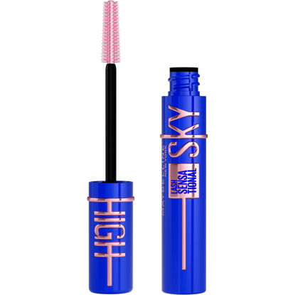 Picture of Maybelline Lash Sensational Sky High Washable Mascara, Volumizing, Lengthening, Defining, Curling, Multiplying, Buildable Mascara Make Up Formula, Blue Mist, 1 Count