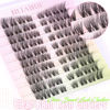 Picture of Lash Clusters Eyelash Extensions Wispy Eyelash Clusters Clear Band Cluster Lashes Extensions 80pcs 8-16MM DIY Individual Lashes by Ruairie