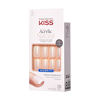 Picture of KISS Salon Acrylic Wider Fit Natural Fake Nails, ‘Rare’, 28 Acrylic-Infused, Bubble-Free, Flexible, Durable, False Glue-On Nails