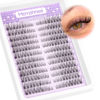 Picture of Lash Clusters Natural DIY Lash Extensions C Curl Cluster Eyelash Extensions Cat Eye Left+Right Cluster Lashes 216 Pcs Wispy Eyelash Clusters for Beginners