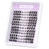 Picture of Mavphnee Lash Clusters Fluffy Cluster Eyelash Extensions 144 Pcs Fox Eye Lashes Left & Right Individual Lashes Wispy DIY Lash Extension Natural Cluster Lashes Pack