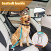 Picture of Removable Dog Seat Belt Harness for Car, 3 in 1 Pet Dog Car Seatbelt Leash, Retractable Restraint Secures to Vehicle Headrest & Adjustable Reflective Bungee Dog Seatbelt Tether with Poop Bag Holder