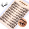 Picture of Natural Lash Clusters Wispy Eyelash Clusters C Curl Left&Right Cluster Eyelashes Extensions 180pcs Cluster Lashes DIY Individual Lash Extension Thin Band Cat Eye Lashes by TOOCHUNAG