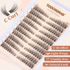 Picture of Natural Lash Clusters Wispy Eyelash Clusters C Curl Left&Right Cluster Eyelashes Extensions 180pcs Cluster Lashes DIY Individual Lash Extension Thin Band Cat Eye Lashes by TOOCHUNAG