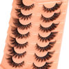 Picture of ALICROWN False Eyelashes, 7 Pairs Fluffy Cat Eye, Wispy Strip False Lashes, Mink Lashes, Long Volume, Fake Eyelashes, Cruelty Free, Black