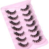 Picture of Wispy Lashes Cat Eye False Eyelashes Natural Lashes Fluffy Strip Fake Eyelashes Fox Eye Lashes Mink Clear Band Lashes 7 Pairs