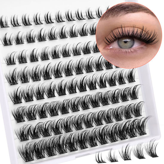 Picture of Lash Clusters DIY Eyelash Extensions Individual Lashes Extensions 8-16MM Mega Fluffy Eyelash Clusters by Ruairie