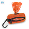 Picture of Best Pet Supplies Dog Poop Bag Holder Leash Attachment, Color, Reusable Mesh Dispenser Pouch for Travel, Walking, Park, and Outdoor Use, Soft and Durable with Clip-On - Mesh Orange