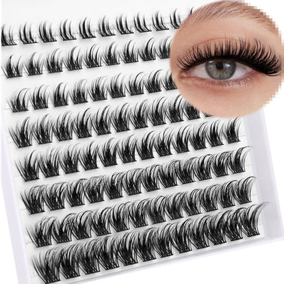 Picture of Lash Clusters DIY Eyelash Extensions 96pcs Individual Lashes Extensions C D Curl 8-16MM Eyelash Clusters Eyelash Extensions Wispy Cluster Lashes by Ruairie