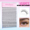 Picture of Natural Lash Clusters Wispy Eyelash Extension 168Pcs Cluster Lashes Extensions Natural Individual Lashes 9-12mm Eyelash Clusters DIY Korean False Eyelashes by TNFVLONEINS