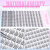 Picture of Natural Lash Clusters Wispy Eyelash Extension 168Pcs Cluster Lashes Extensions Natural Individual Lashes 9-12mm Eyelash Clusters DIY Korean False Eyelashes by TNFVLONEINS