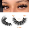 Picture of Wispy False Eyelashes Fluffy Mink Lashes Natural Look Cat Eye Lashes Pack 10 Pairs Fake Eyelashes Like Extensions 5D Volume Strip Lashes 18mm Mink Eyelashes by TNFVLONEINS