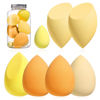 Picture of Makeup Sponge Set BS-MALL Blender Sponges 7 Pcs for Liquid, Cream, and Powder, Multi-colored with 1 Mini Makeup Sponge Pink (D-Yellow)