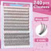 Picture of 20D Lash Clusters 240pcs Natural Eyelash Clusters Wispy Cluster Lashes Extension 8-16mm C Curl Individual Lashes DIY Eyelash Extensions by TOOCHUNAG