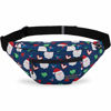 Picture of MAXTOP Large Fanny Pack with 4-Zipper Pockets Gifts for Enjoy Festival Sports Workout Traveling Running Casual Hands-Free Waist Pack Crossbody Phone Bag Carrying All Phones (Santa Claus, Large)