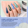 Picture of AZUREBEAUTY Dip Powder Nail Set Blue Sage Green Grey Shades, Fall Winter 6 Dark Colors Dipping Powder Starter Kit French Nail Art Manicure DIY Salon for Women, No Need Nail Lamp Cured