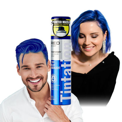 Picture of KISS Temporary Hair Color Spray Hair Dye One Day Instant Fast-Drying Washable Halloween Party DIY Cosplay Hair Accessory (Blue Moonlight)